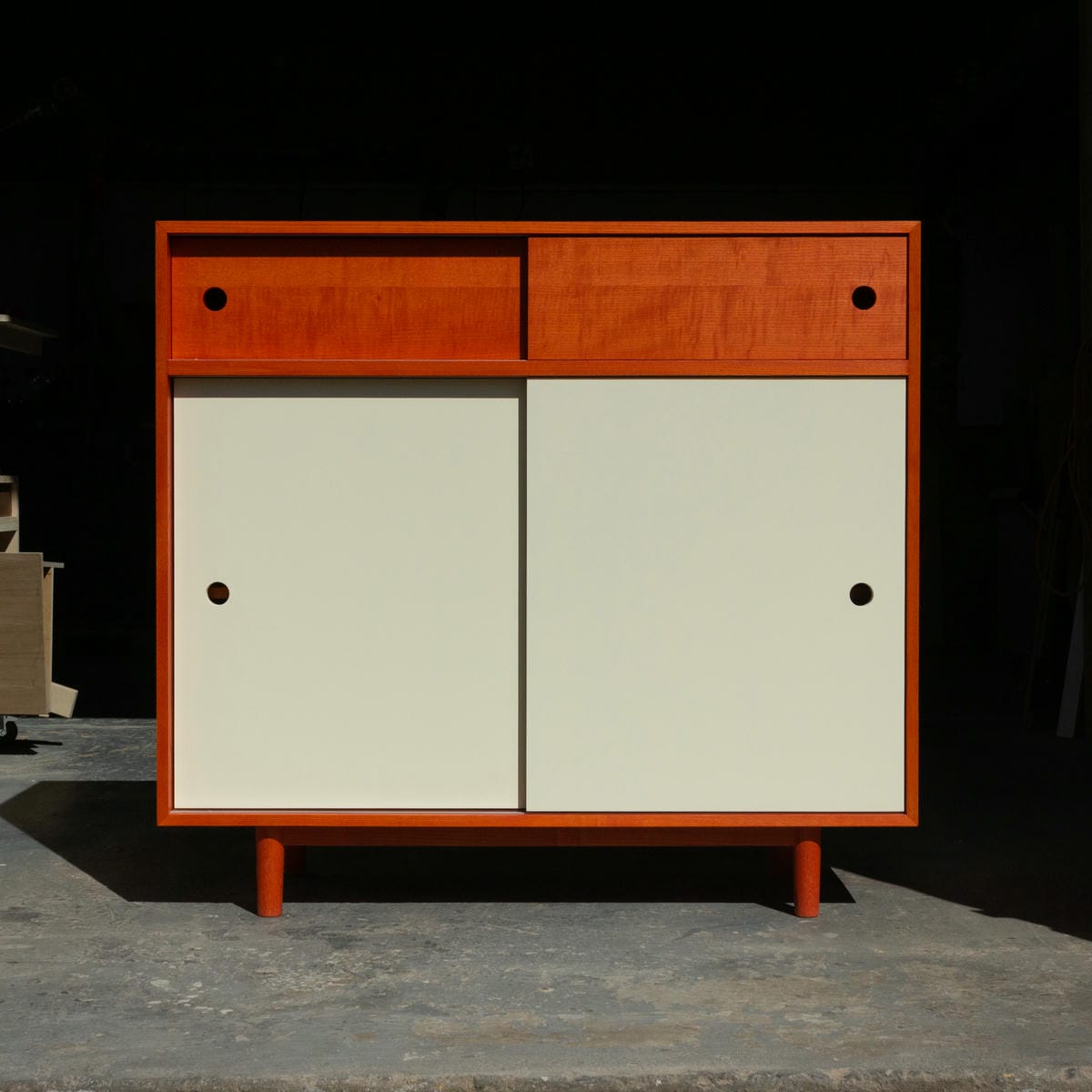 Creamsicle Record Cabinet