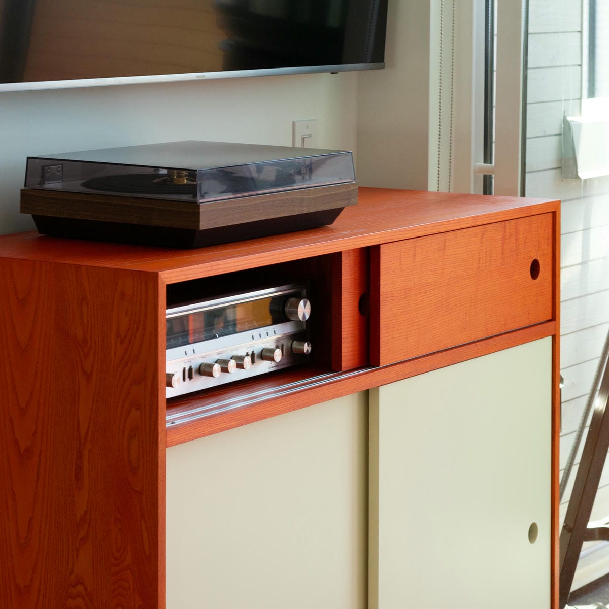 Creamsicle Record Cabinet