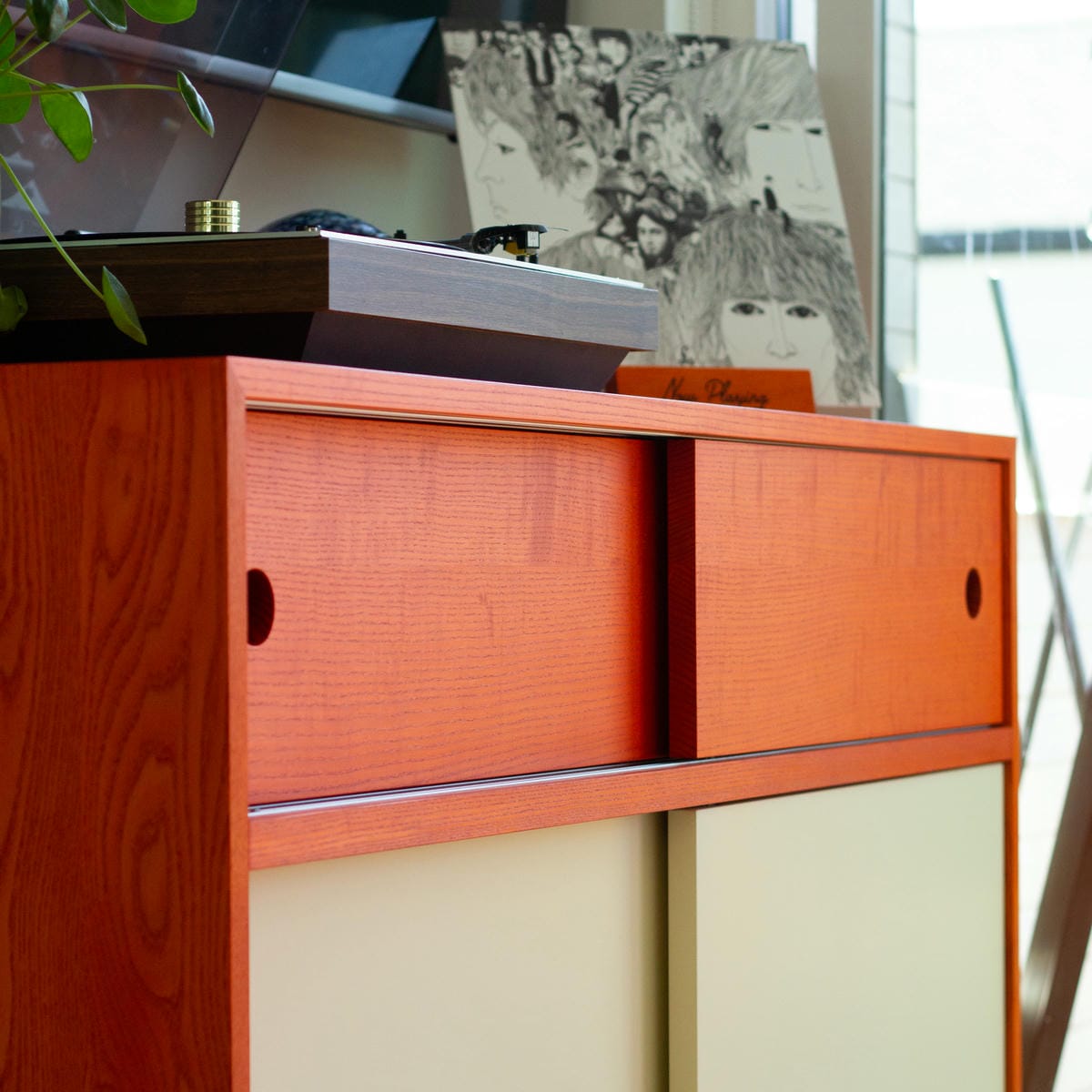 Creamsicle Record Cabinet
