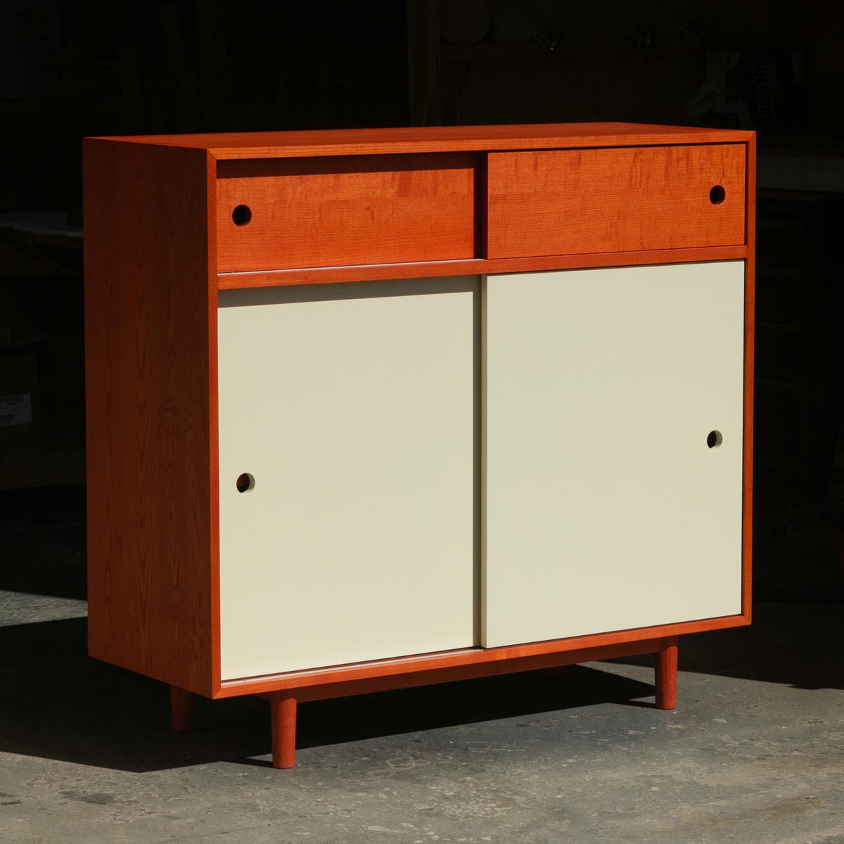 Creamsicle Record Cabinet